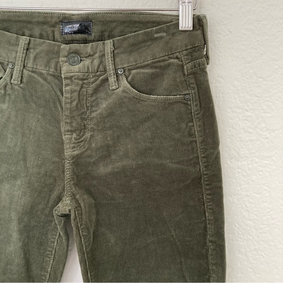 MOTHER Pants - MOTHER The Looker Ankle Fray in Hopscotch Olive Corduroy Pants, Size 25